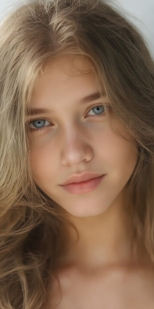 a (((super nice and charming young teen girl), age 15, with an innocent air yet a mature and welcoming expression) with flowing, (((extremely long hair))) that cascades down to her hips, (softly waving) in a warm, inviting summer breeze. Her features are exuding an unmistakable allure, with perfectly sculpted lips and eyes that radiate a youthful vibrancy. Her skin is a light brown canvas that adds to her ethereal allure. (((She's dressed in a very cute summer dress that accentuates her flawless complexion even at an early age))) She's not only effortlessly beautiful but also exudes a sense of youthful charm and confidence, making her even more of a heart-throb in the teenage scene.