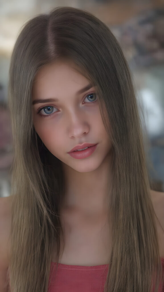 super realistic detailed, young teen girl, long straight hair, cute, stunning, gorgeous